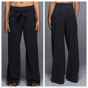 Lululemon Noir tie waist wide leg pants